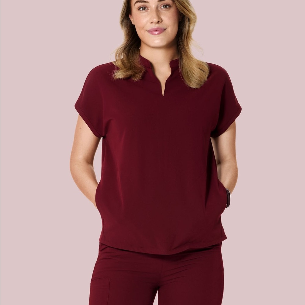 Chic Burgundy Women's Blouse